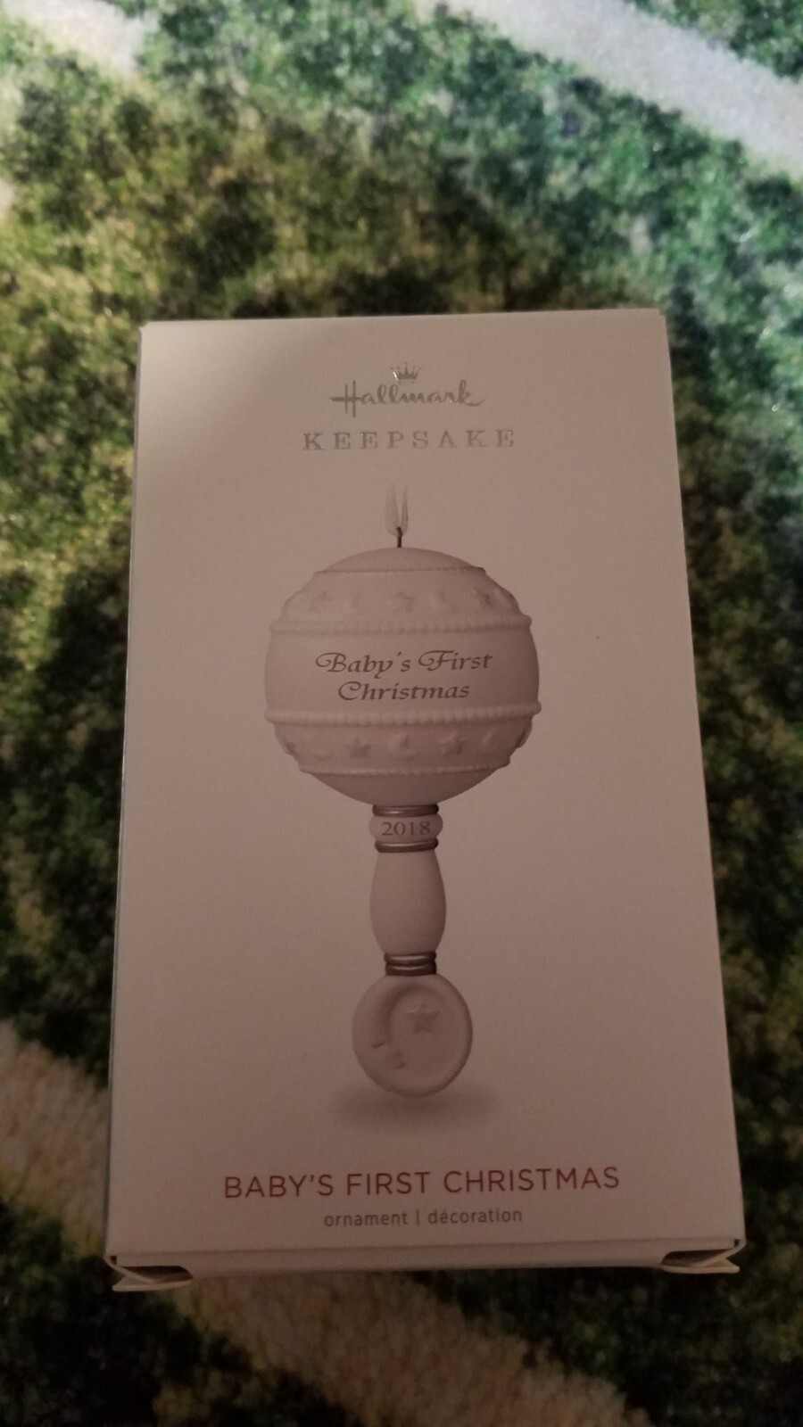 2018 Hallmark Keepsake Ornament Baby's First Christmas Rattle | eBay