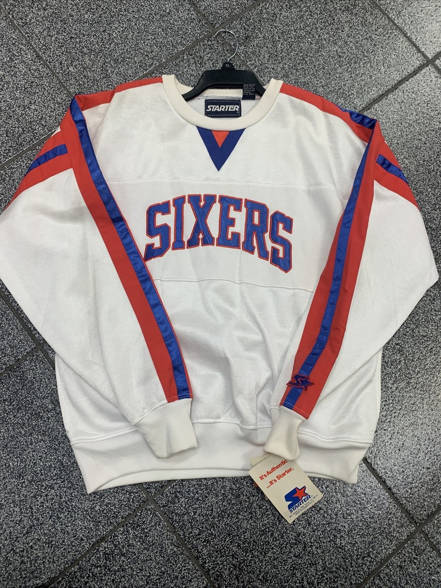 RARE NWT VINTAGE NBA Philadelphia 76ers Starter Sweater