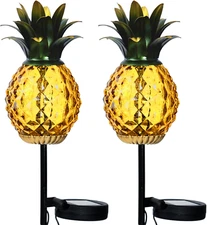 Solar Outdoor Lights Waterproof Garden Solar Pineapple Stakes Lights Lantern Dec