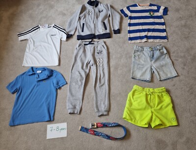 Jungen Sommer Paket 7-8 Jahre Adidas, Lacoste, Nutmeg, Beverly Hills Polo Club