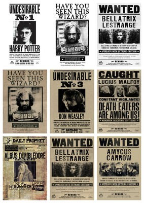 Harry Potter Hogwarts Wanted POSTERS A4 A3 Retro Prints BUY 1 GET 2 ...