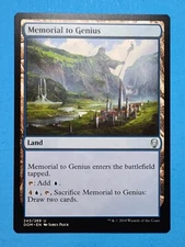 1x Memorial To Genius Dominaria 2018 Mtg Magic Card Blue Island Land 243