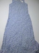 NWT Old Navy Womens Size 8 Maxi Dress Blue Sleeveless Crew Neck Zipper Back