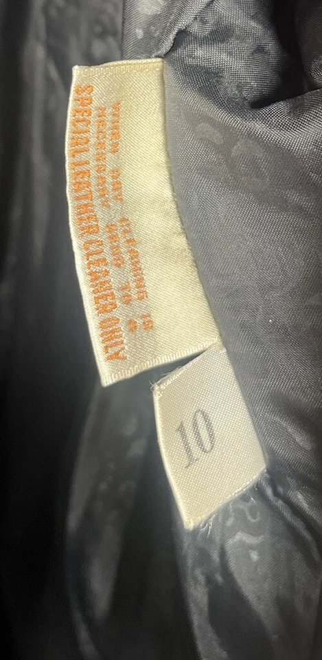 Chaqueta Larga Venezia Mujer Talla 22/24 Negra Cuero Genuino Forrada Foto 3 de 4