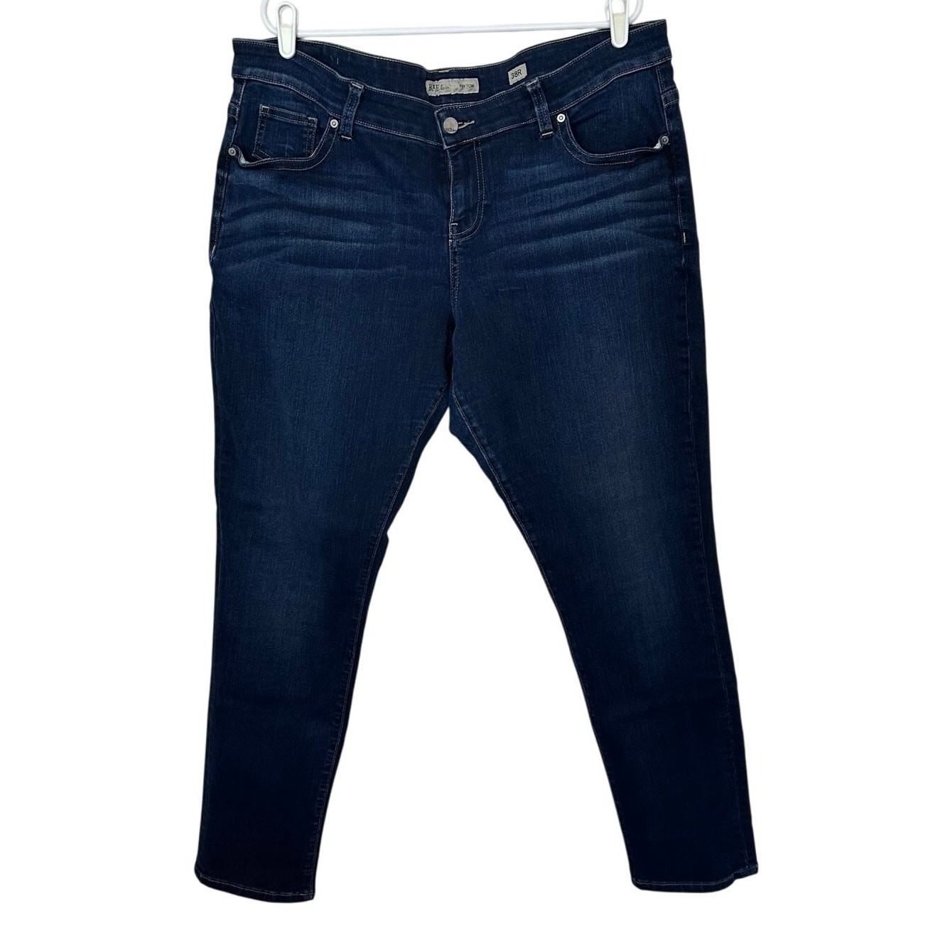 BKE Denim Women’s Payton Straight Leg Jeans Size 38R 38x31.5” Dark Wash Stretch