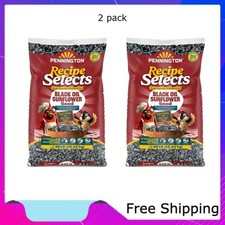 Pennington Recipe Selects Black Oil Sunflower Seed Dry Wild Bird Feed, 2 pack
