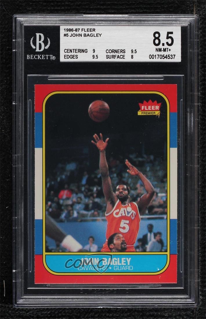 1986-87 Fleer John Bagley #5 BGS 8.5