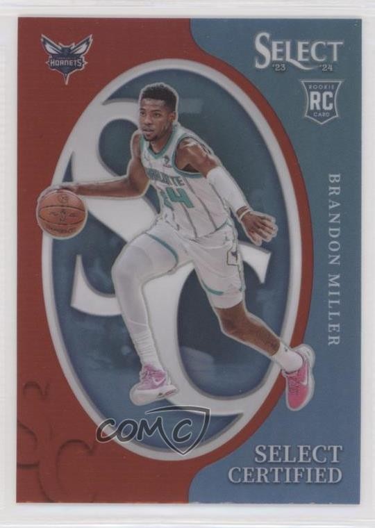 2023-24 Panini Select Select Certified Red Prizm Brandon Miller #10 8az