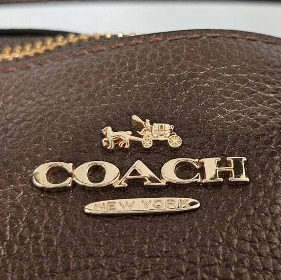 COACH KELSEY crossbody bronze metallic leather EUC pebble small F56127 bag - Image 3 of 4