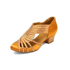 WUAILIM Rhinestone Ballroom Dance Shoes, Comfortable 1.5 Low Cuban Heel,...