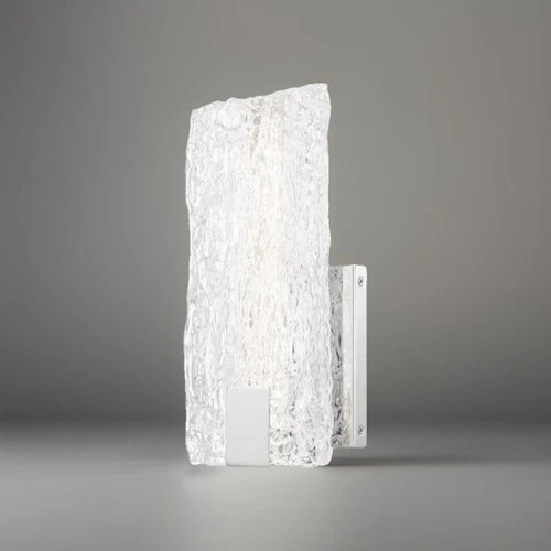 NOS Quoizel Platinum Glass Winter Wall Sconce Polished Chrome PCWR8506C - Picture 2 of 10