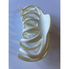 Large Matte Cream Octopus Hair Claw Clip Neutral Thick Hair Accessory 4 Inch
