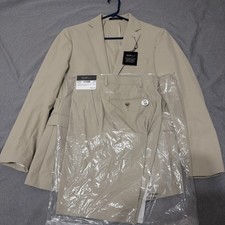 NWT Kenneth Cole AWEARNESS Slim Fit Suit 40R 32x30 Tan 2 Piece Stretch
