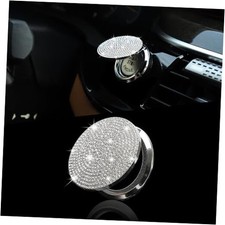 Bling Car Engine Start Button Cover Diamond Crystal Push Start Ring White