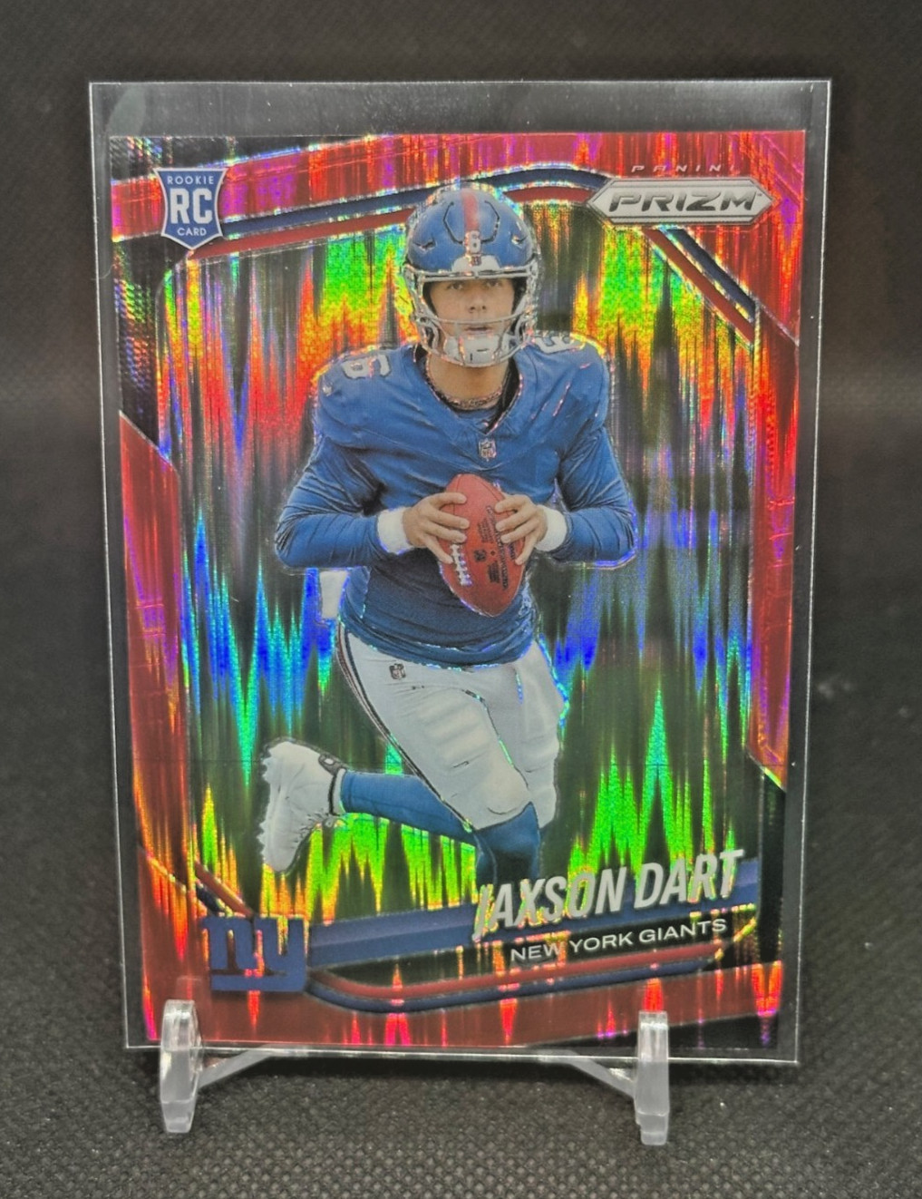 Jaxson Dart Red Flash Prizm Parallel Rookie Card SP 2025 Panini Football 332 RC