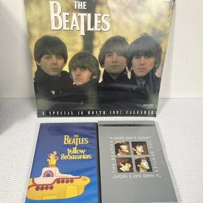 Beatles DVD Lot A Hard Day s Night + Yellow Submarine + 1997 Calendar