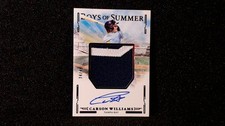 2025 Panini Boys of Summer Jumbo Material Signatures Carson Williams Red #24/49