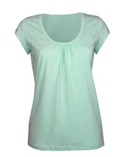 Tee-shirt vert DJIBOUTI4 coton bio col rond femme