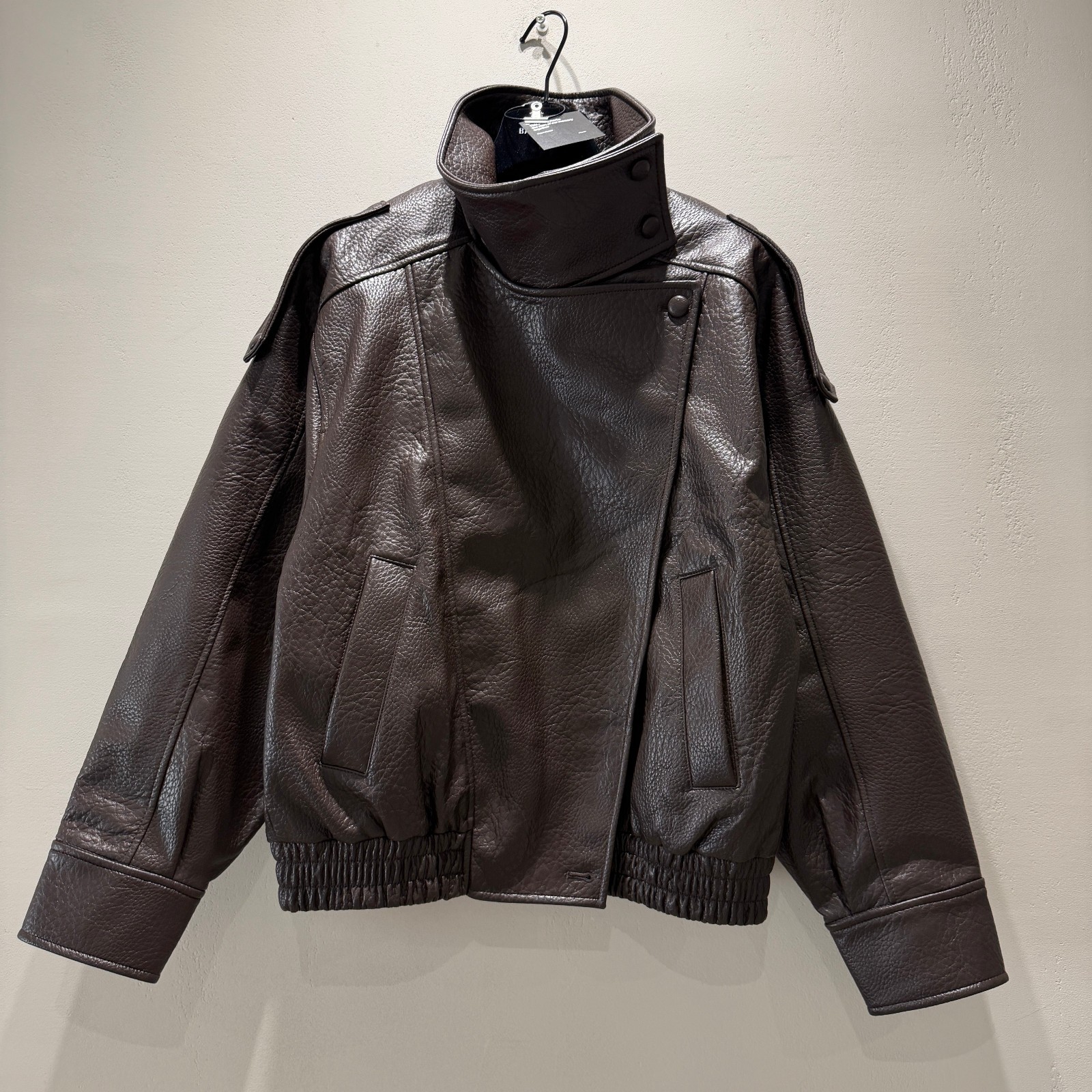 Black High Neck Zip Front Side Pockets