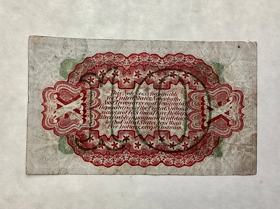 ~US FRACTIONAL CURRENCY 10 CENTS - THIRD ISSUE RED REVERSE - FR 1251 - Image 2 of 2