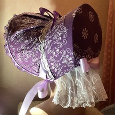 Schute z.Biedermeierkleid,Hut z.Western,Krinolinenkleid,Südstaaten,BW Bestickt,