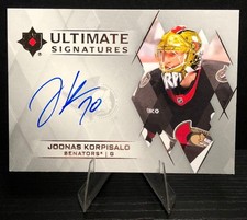 2023-24 UD Ultimate Collection Joonas Korpisalo Auto Ultimate Signatures BOSTON