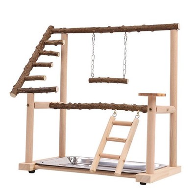 Holzspieler für Papageien und Vögel, Vogelkäfig Spielplatz, Spiel Fitnessstudio,