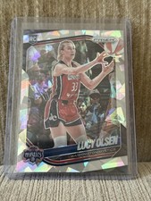 2025 Panini Prizm WNBA #104 Lucy Olsen Silver Cracked Ice Rookie RC Mystics