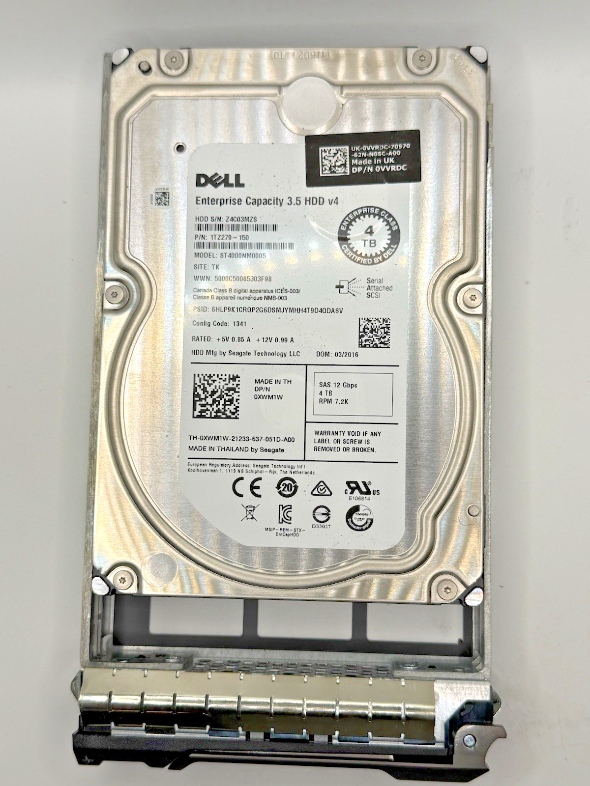 DELL Seagate  4TB 3.5"" SAS Enterprise Hard Drive 100% Health & Performance