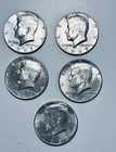 90% & 40% Silver Kennedy Half Dollars Lot of 5 Coins (includes 1964)