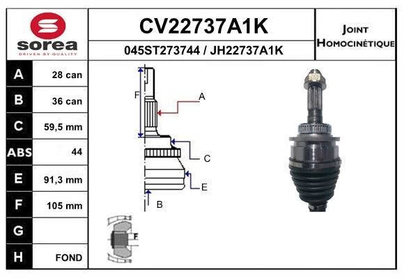 Tête de cardan en acier forgé de haute précision pour Mazda BT-50 4x4