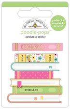 Doodlebug Doodle-Pops 3D Stickers 12/Pkg-Book Club, Hello Again