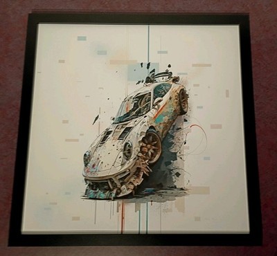 Chris Boyle ltd ed signed giclee 24x24'' street art print Car Crash #14/50