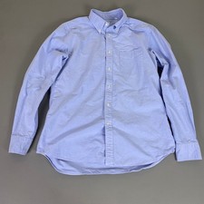 UNIQLO Button Down Shirt Men's Size Large Long Sleeve Light Blue Slim Fit Cotton