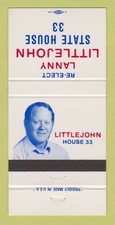 Matchbook Cover - Lanney Littlejohn State House Election 30 Strike