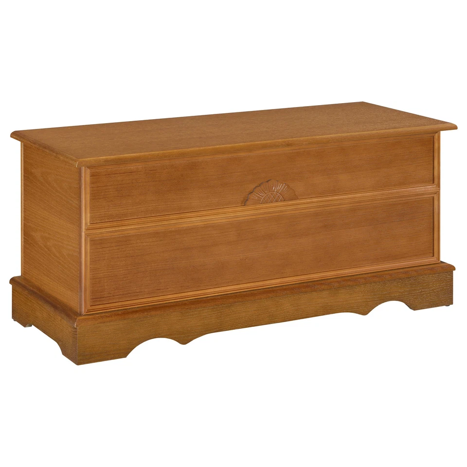 Paula Traditional Solid Wood Cedar Chest Warm Brown 40" x 16" x 18.50" - Image 2 of 4