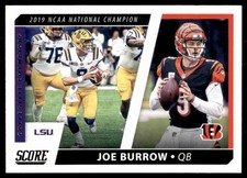 2021 Score Collegiate Champions Joe Burrow Cincinnati Bengals #1