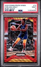 2020 Panini Prizm Wnba #72 Chelsea Gray Ruby Wave PSA 9