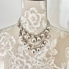 Collar Cookie Lee Tono Plata Multi Hilo Bola Esfera Dije Babero Distintivo