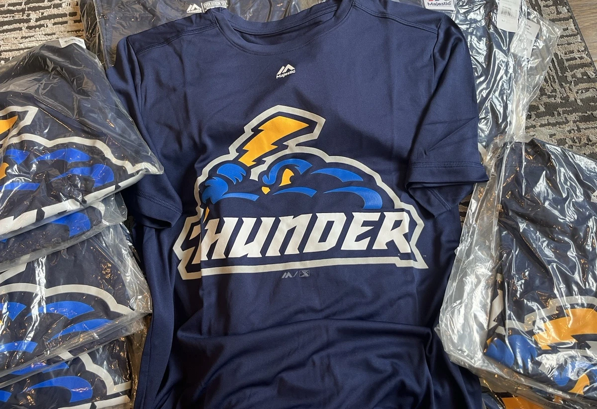 【MiLB シャツ】Majestic トレントンサンダー 半袖ゲーマージャケット Majestic Trenton Thunder Sports Fan Apparel & Souvenirs for sale