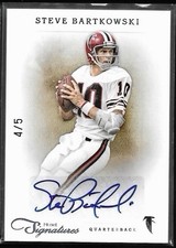 2012 Panini Football Prime Signatures Steve Bartkowski Auto /5 #158 Falcons