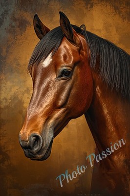 A4 Foto Pferd Kunstportrait - Poster Wanddeko (2960)