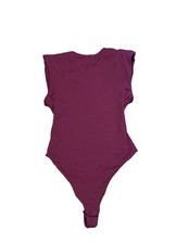Aritzia Babaton Contour Bodysuit Shoulder Pads Tank Thong Burgundy Women s XS