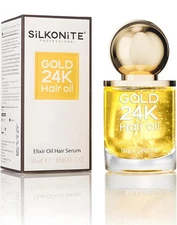 24K Gold & Argan Hair Oil Treatment – 100% Plant-Based Extract