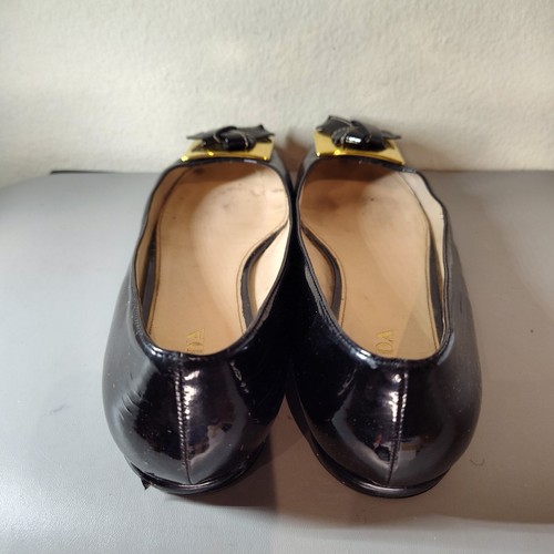 Prada Mujer Charol Ballet Pisos Negro Talla 8 EU 39 - Imagen 4 de 8