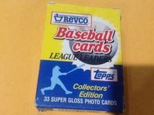 1988 Topps Revco League Leaders Complete 33 Card Set with Nolan Ryan