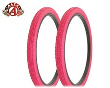 2 ALTA BICYCLE WIRE BEAD CRUISER TIRES 26 x 2.125 PINK HEAVY DUTY DIAMOND TREAD.