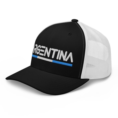 Minimal Argentina Flag Trucker Hat Mesh Argentina Trucker Cap - Picture 4 of 13