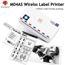 Phomemo Bluetooth Thermal Printer M04AS 4 Inch Mini Sticker Printer For Study