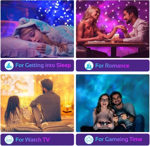 Lampada proiettore aurora boreale LED 16 RGB cambio colore onde d'acqua lampada luce notturna - Foto 5 di 21